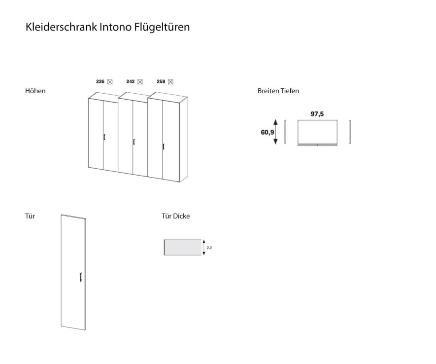 Armoire Intono Esquisse Dimensions Taille Indications de taille