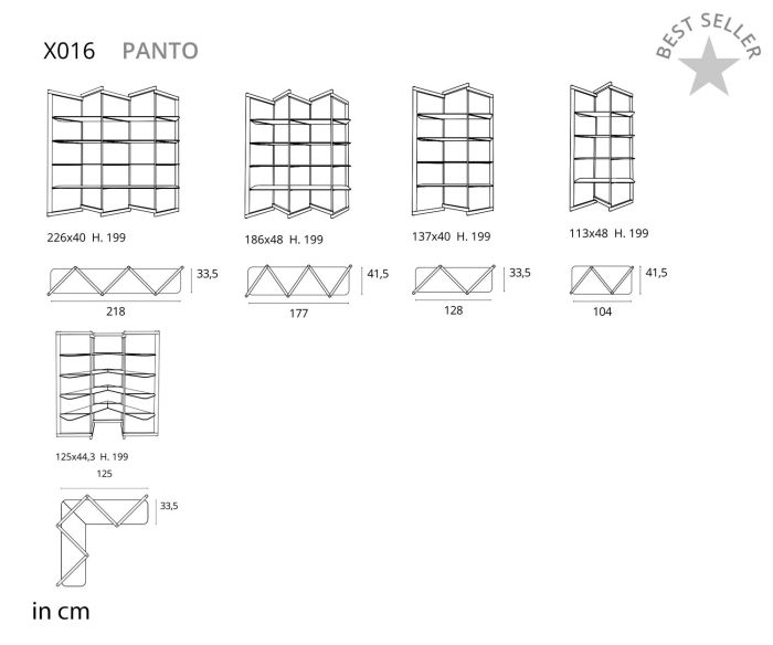 Étagère d'angle design en verre transparent ouvert