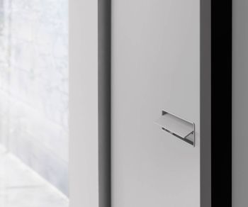 Design Novamobili Armoire Move en détail la poignée encastrée