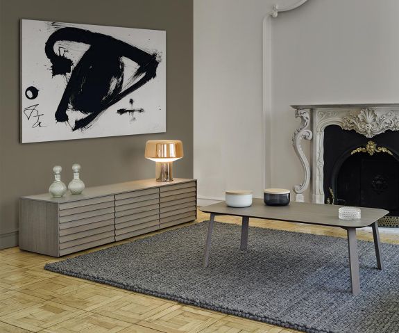 Punt Sussex TV Design Buffet de sol L177 Chêne Gris Siena
