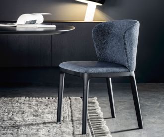 Novamobili Chaise Navy dossier rembourré