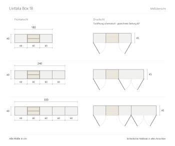 Livitalia Box 18 Buffet suspendu – Dimensions