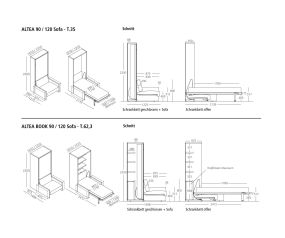 Clei Lits escamotables Altea Book skizze2