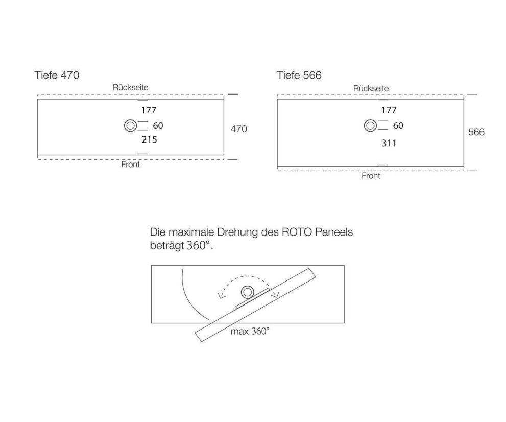 Livitalia Roto Design Design Lowboard Dimensions Esquisse Taille Indications de taille