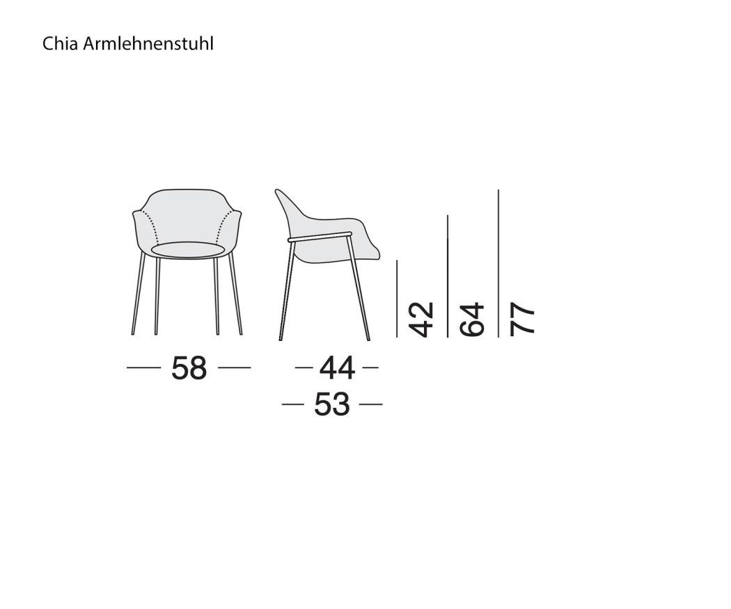 Esquisse Dimensions Dimensions Fauteuil inclinable design Chia