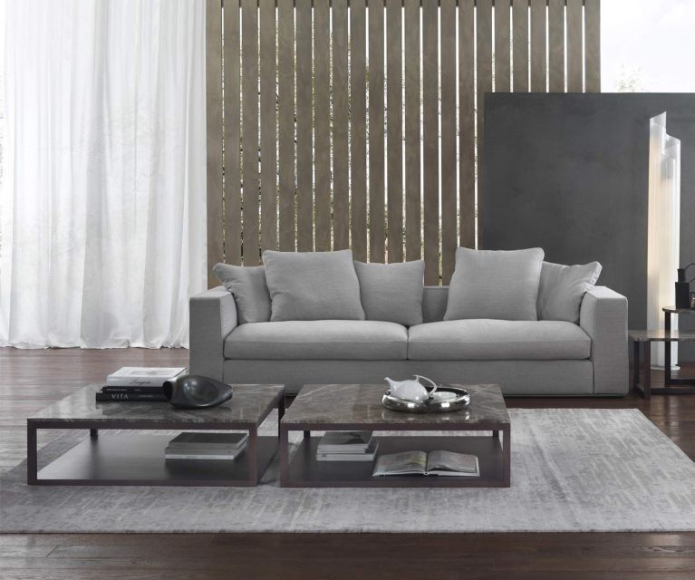 Table basse de haute qualité Marelli Stone Design avec plateau de table brun en marbre Perfetto